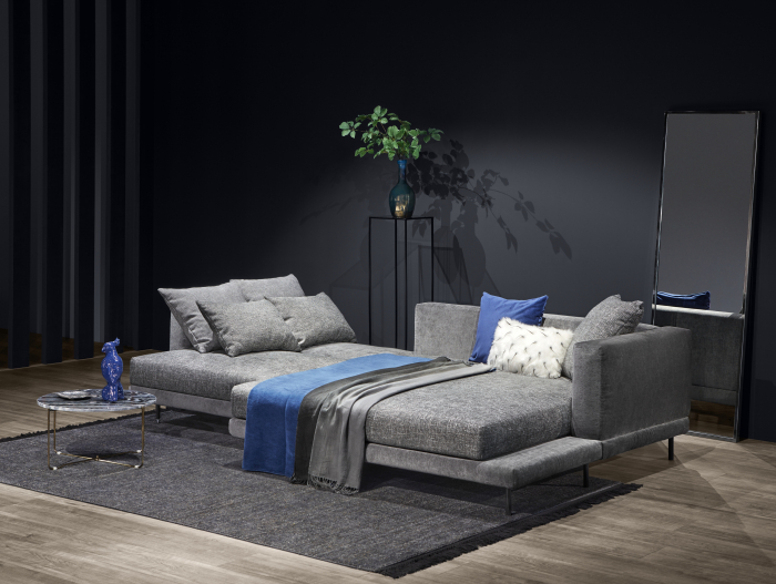 Coltar Extensibil cu Sezlong Karol Personalizabil 306cm Stil Contemporan Tapiterie Stofa [4]