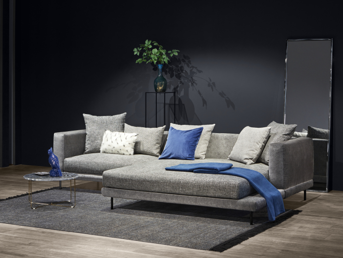 Coltar Extensibil cu Sezlong Karol Personalizabil 306cm Stil Contemporan Tapiterie Stofa [3]