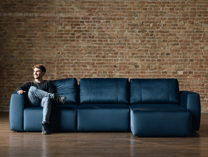 Coltar Extensibil cu Sezlong si Spatiu de Depozitare Moss Personalizabil 290-330cm Stil Contemporan Tapiterie Stofa [2]