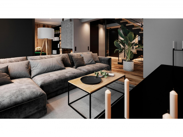 Coltar cu Sezlong Katarina Modular Personalizabil 385x227cm Stil Contemporan Cadru Lemn Masiv Tapiterie Stofa sau Piele [21]