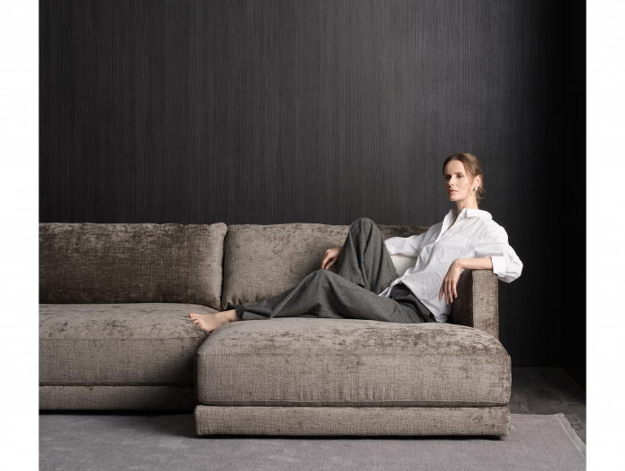 Coltar cu Sezlong Katarina Modular Personalizabil 385x227cm Stil Contemporan Cadru Lemn Masiv Tapiterie Stofa sau Piele [14]