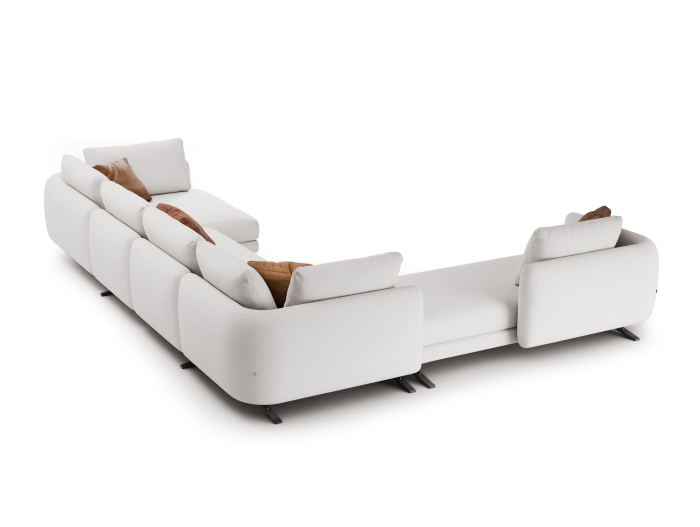Coltar modular Amalfi, personalizabil, cadru lemn masiv, tapiterie stofa, stil Contemporan [3]
