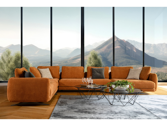 Coltar modular Amalfi, personalizabil, cadru lemn masiv, tapiterie stofa, stil Contemporan [2]