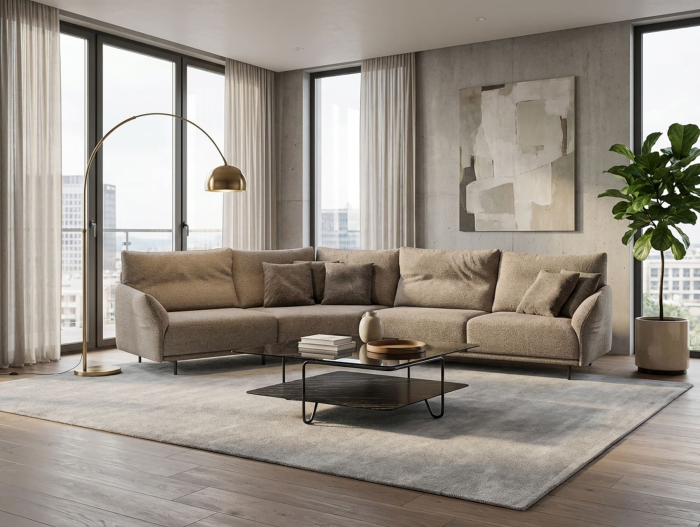 Coltar modular Anaga, personalizabil, cadru lemn masiv, tapiterie stofa, stil Contemporan [11]