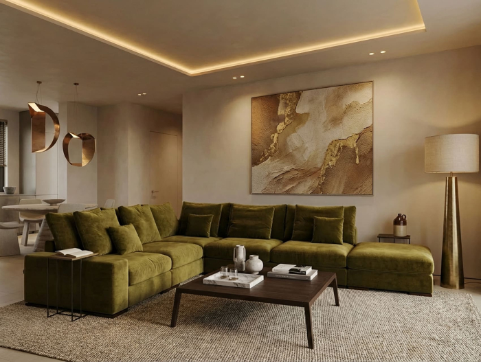 Coltar modular Avant, personalizabil, cadru lemn masiv, tapiterie stofa, ultra moale, stil Modern [30]