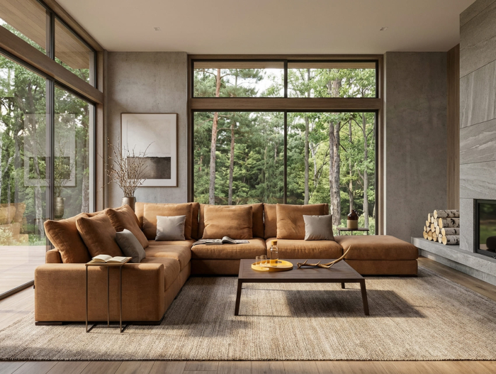 Coltar modular Avant, personalizabil, cadru lemn masiv, tapiterie stofa, ultra moale, stil Modern [9]