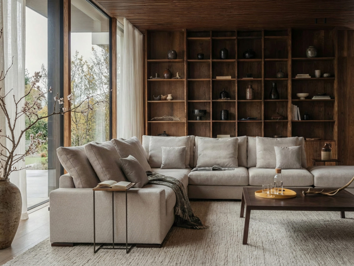 Coltar modular Avant, personalizabil, cadru lemn masiv, tapiterie stofa, ultra moale, stil Modern [11]