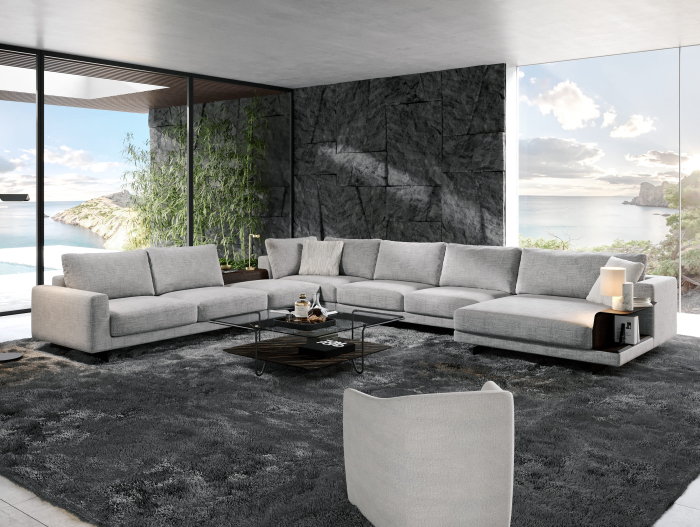 Coltar modular Calypso, personalizabil, cadru lemn masiv, tapiterie stofa, stil Contemporan [2]