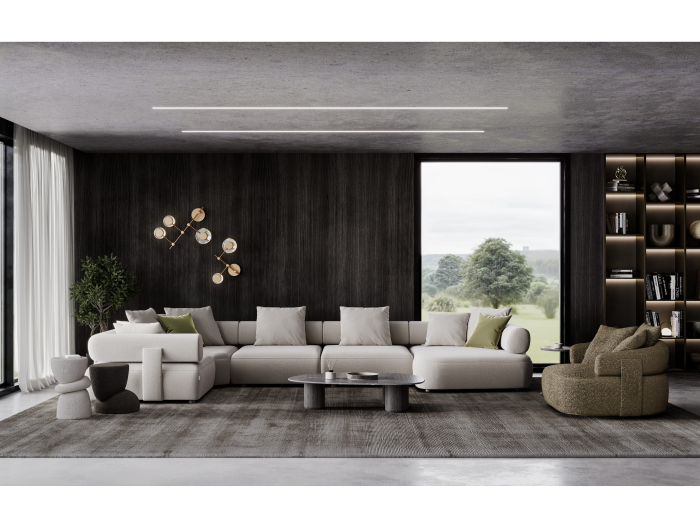 Coltar modular Goya, personalizabil, cadru lemn masiv, tapiterie stofa, stil Contemporan [12]