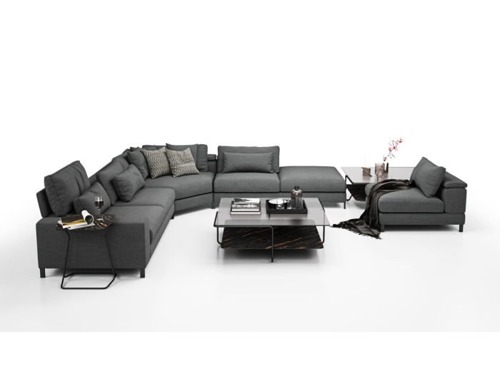 Coltar modular Horizon, personalizabil, cadru lemn masiv, tapiterie stofa, stil Modern [4]