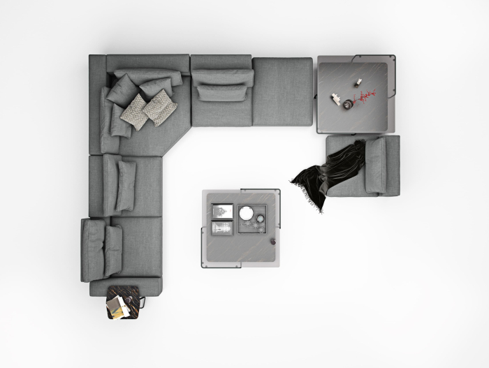 Coltar modular Horizon, personalizabil, cadru lemn masiv, tapiterie stofa, stil Modern [7]