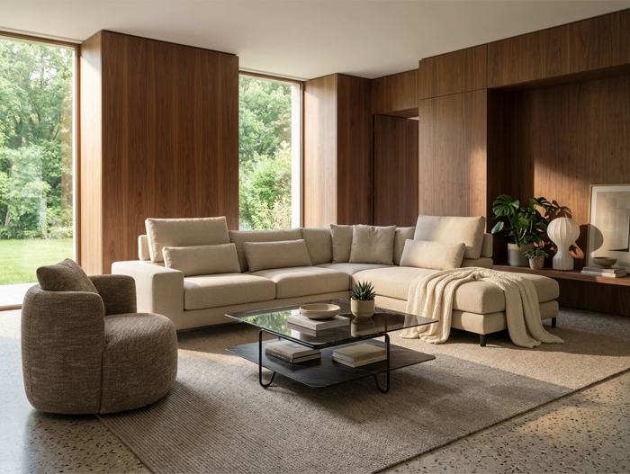 Coltar modular Horizon, personalizabil, cadru lemn masiv, tapiterie stofa, stil Modern [7]