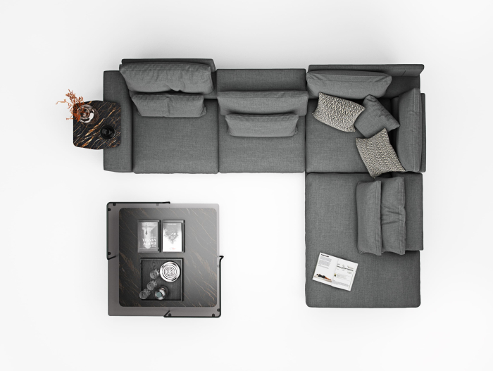 Coltar modular Horizon, personalizabil, cadru lemn masiv, tapiterie stofa, stil Modern [2]