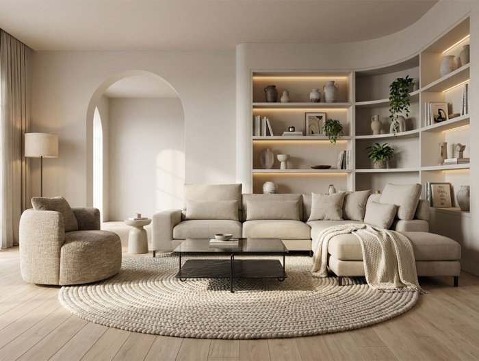 Coltar modular Horizon, personalizabil, cadru lemn masiv, tapiterie stofa, stil Modern [2]