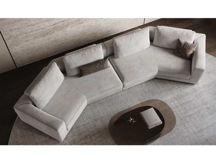 Coltar modular Maxwell, personalizabil, cadru lemn masiv, tapiterie stofa, stil Contemporan [10]