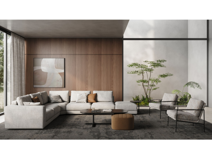 Coltar modular Maxwell, personalizabil, cadru lemn masiv, tapiterie stofa, stil Contemporan [2]
