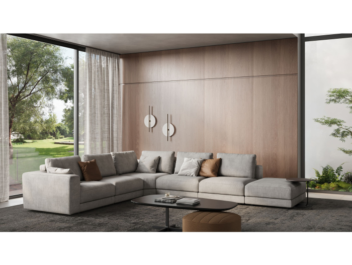 Coltar modular Maxwell, personalizabil, cadru lemn masiv, tapiterie stofa, stil Contemporan [6]