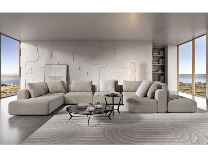 Coltar modular Reverso, personalizabil, cadru lemn masiv, tapiterie stofa, stil Contemporan [2]