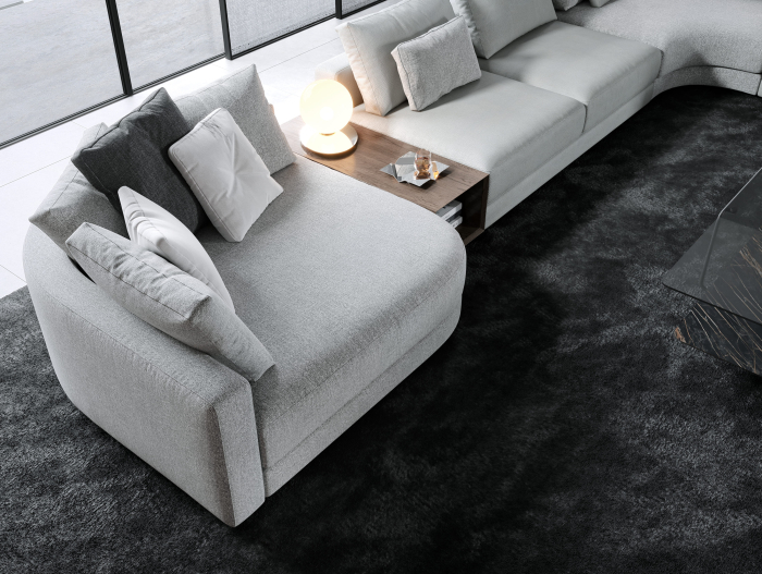 Coltar modular Stone, personalizabil, cadru lemn masiv, tapiterie stofa, stil Contemporan [5]