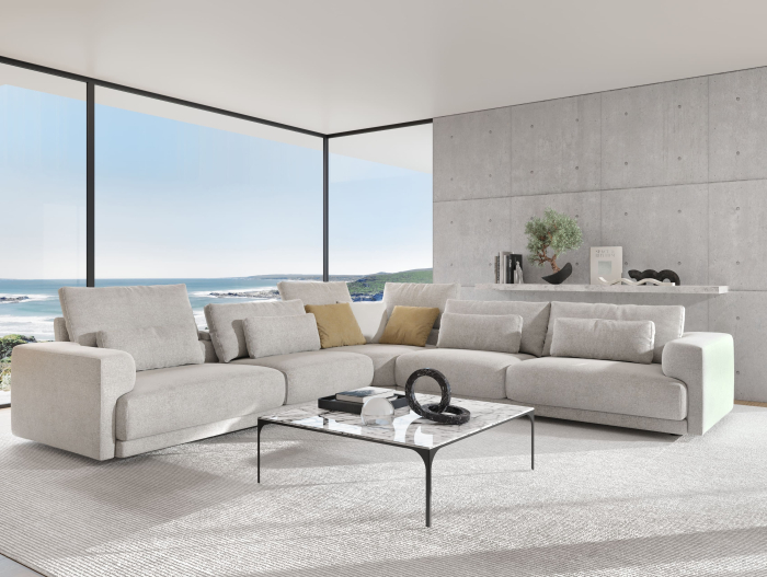 Coltar modular Willow, personalizabil, cadru lemn masiv, tapiterie stofa, stil Contemporan [2]