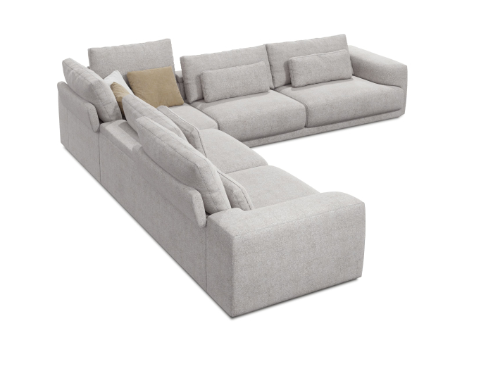 Coltar modular Willow, personalizabil, cadru lemn masiv, tapiterie stofa, stil Contemporan [16]