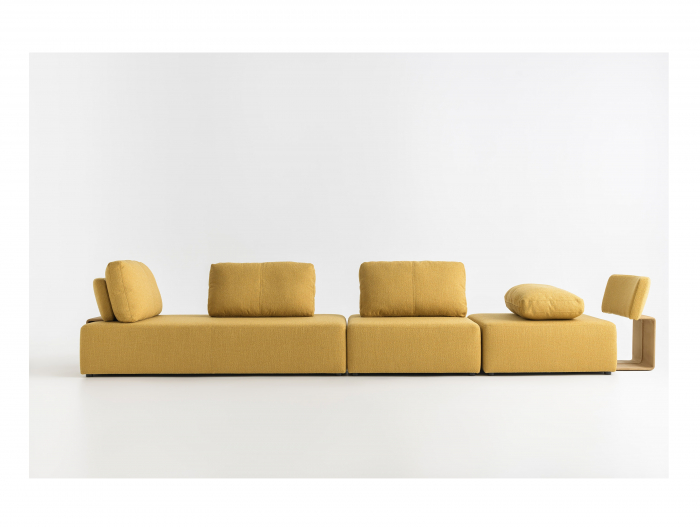 Coltar Puff Modular Personalizabil 300x200cm Stil Contemporan Tapiterie Stofa sau Piele [14]
