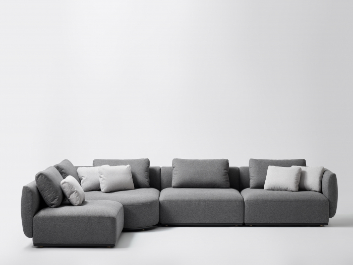 Coltar Smooth Modular Personalizabil 411x275cm Stil Contemporan Cadru Lemn Masiv Tapiterie Stofa sau Piele [14]