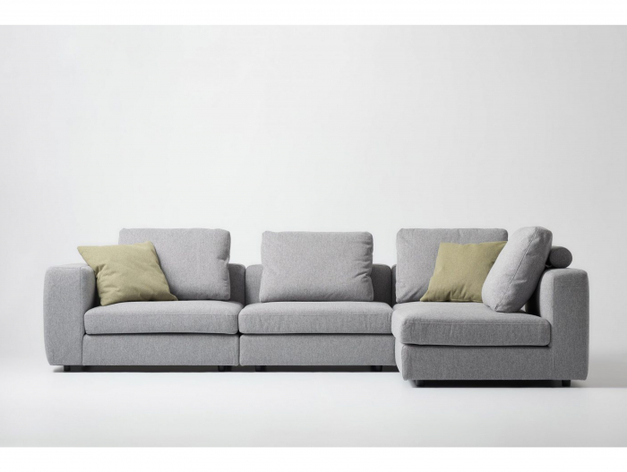 Coltar cu Sezlong Soho Modular Personalizabil 350x208cm Stil Contemporan Cadru Lemn Masiv Tapiterie Stofa sau Piele [14]
