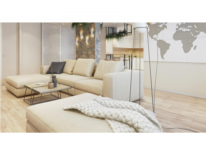 Coltar cu Sezlong Soho Modular Personalizabil 350x208cm Stil Contemporan Cadru Lemn Masiv Tapiterie Stofa sau Piele [7]