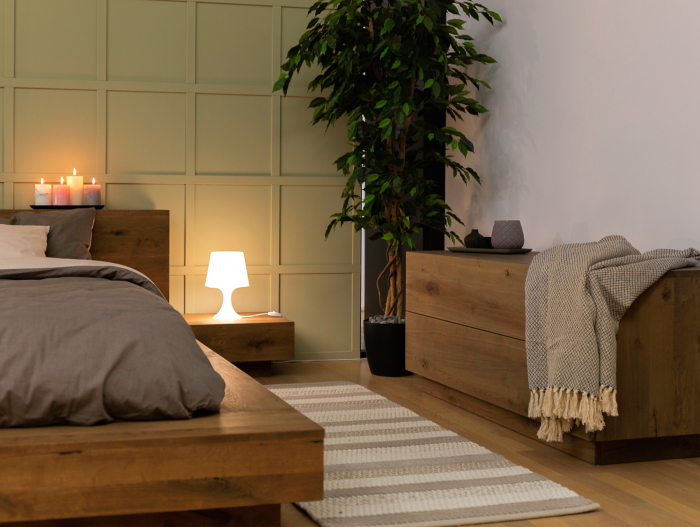 Comoda 2 sertare dormitor Flow 135cm, lemn masiv de stejar, finisaj Castle Oak, feronerie cu amortizare, stil minimalist [10]