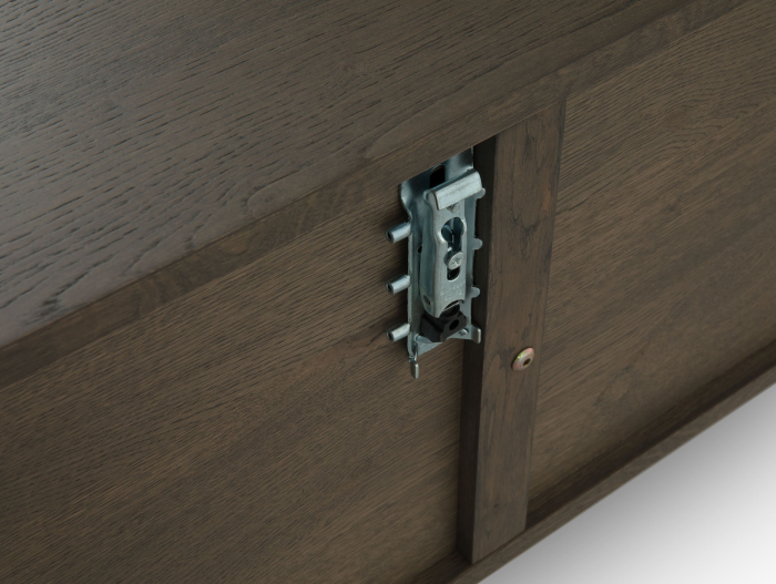 Comoda TV 1 usa 2 sertare Treviso 197cm, lemn de stejar, picioare metalice, feronerie cu amortizare, multiple finisaje disponibile, stil contemporan [19]