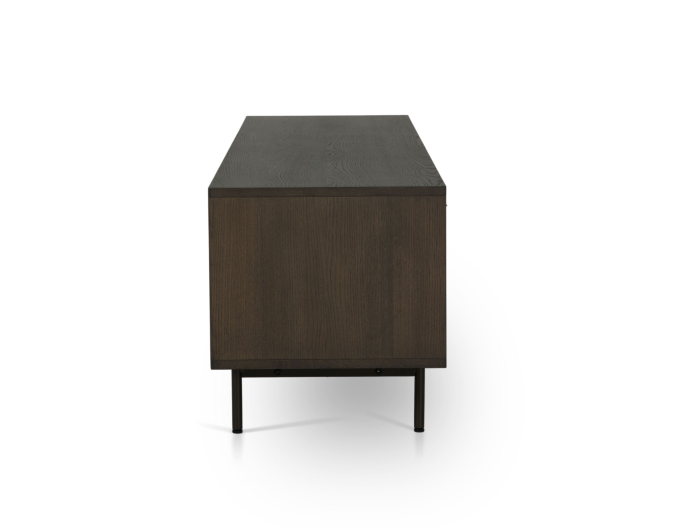 Comoda TV 1 usa 2 sertare Treviso 197cm, lemn de stejar, picioare metalice, feronerie cu amortizare, multiple finisaje disponibile, stil contemporan [8]