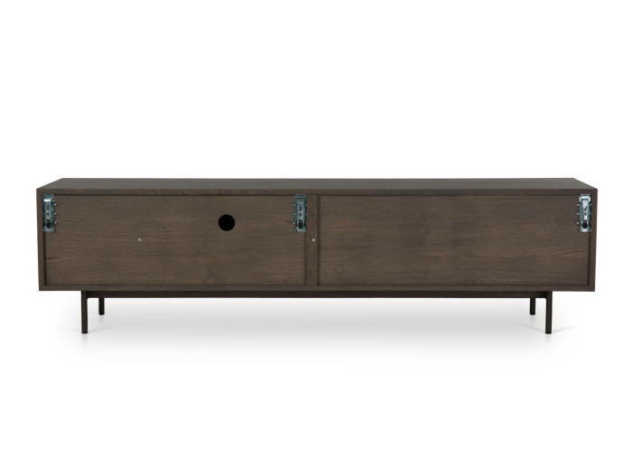 Comoda TV 1 usa 2 sertare Treviso 197cm, lemn de stejar, picioare metalice, feronerie cu amortizare, multiple finisaje disponibile, stil contemporan [9]