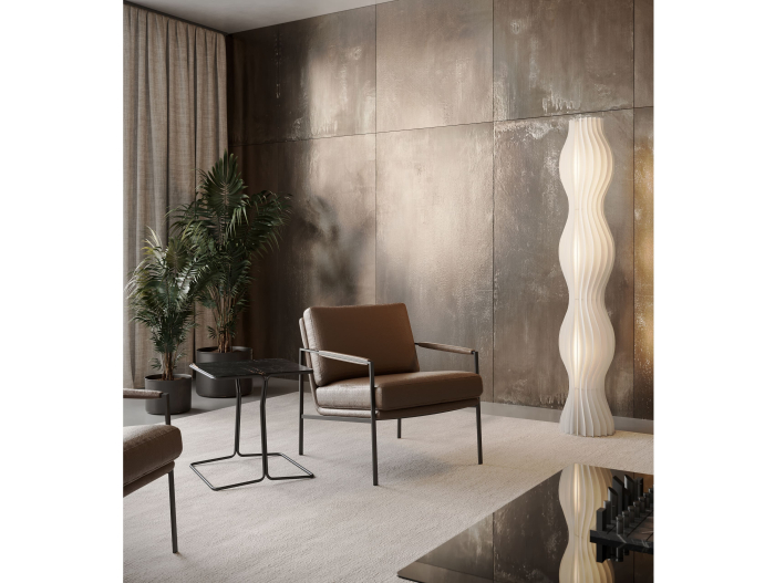 Demifotoliu modern Grey Metal, personalizabil, cadru otel, tapiterie stofa sau piele, stil Contemporan [6]