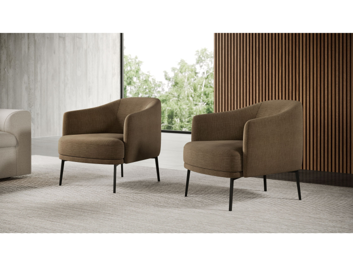 Demifotoliu modern Lenox H, personalizabil, cadru lemn, tapiterie stofa sau piele, stil Contemporan [9]