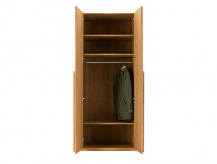 Dressing modular Rigo B 90cm, dotat cu polite si bara de haine, lemn de stejar, feronerie cu amortizare, multiple finisaje disponibile, stil contemporan [9]