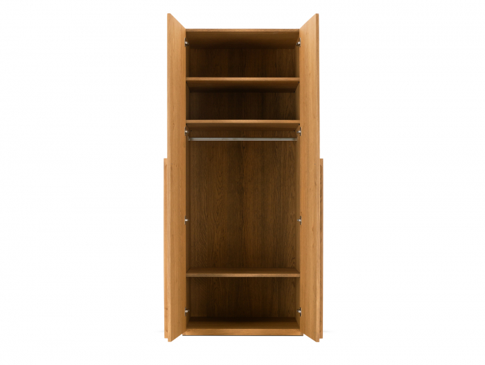 Dressing modular Rigo B 90cm, dotat cu polite si bara de haine, lemn de stejar, feronerie cu amortizare, multiple finisaje disponibile, stil contemporan [8]