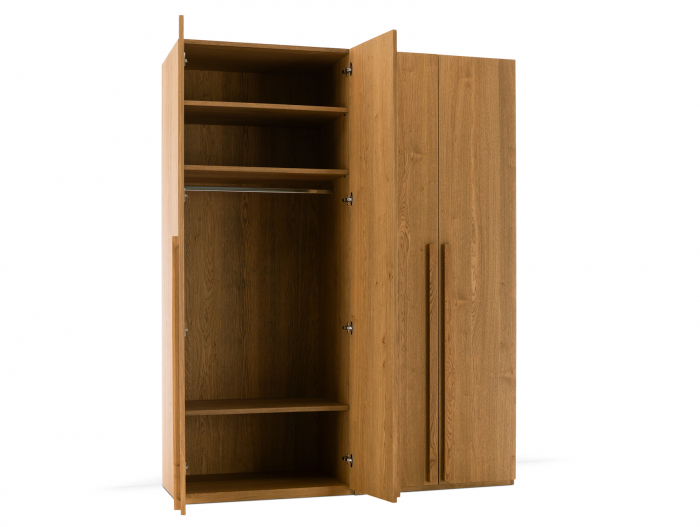 Dressing modular Rigo BA 180cm, dotat cu sertare, polite si bara de haine, lemn de stejar, feronerie cu amortizare, multiple finisaje disponibile, stil contemporan [12]