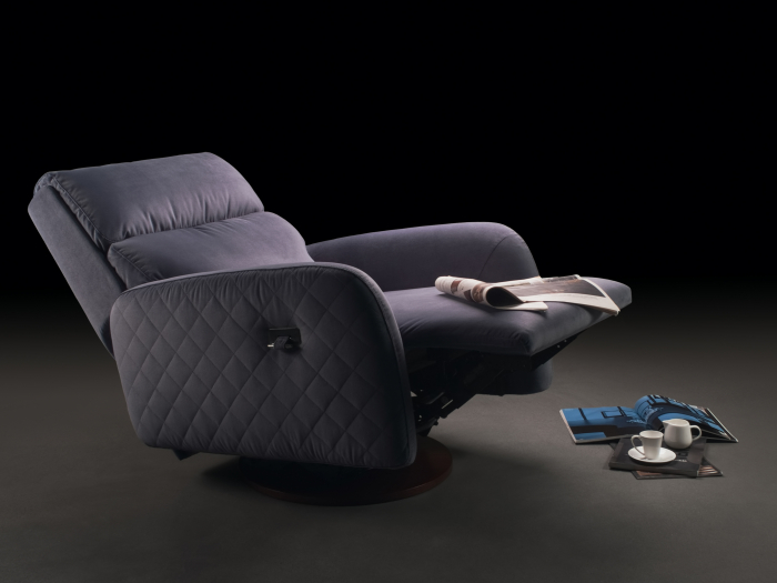 Fotoliu Modern Rotativ cu Recliner Corso Personalizabil Stil Contemporan Cadru Lemn Masiv Tapiterie Stofa sau Piele [29]