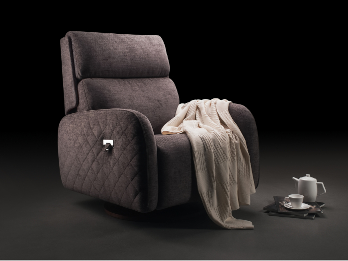 Fotoliu Modern Rotativ cu Recliner Corso Personalizabil Stil Contemporan Cadru Lemn Masiv Tapiterie Stofa sau Piele [28]