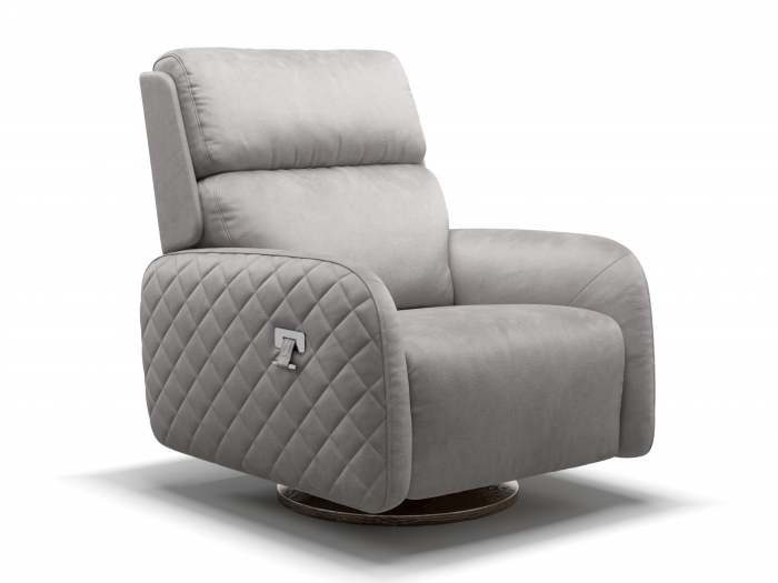 Fotoliu Modern Rotativ cu Recliner Corso Personalizabil Stil Contemporan Cadru Lemn Masiv Tapiterie Stofa sau Piele [18]