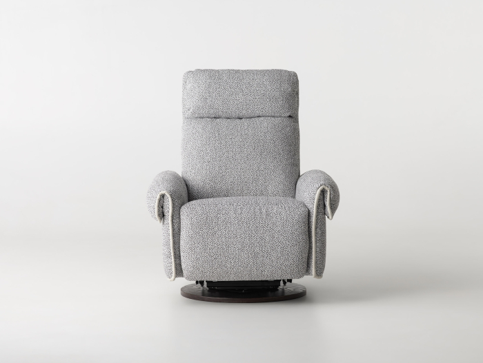 Fotoliu Modern Rotativ cu Recliner Ardea Personalizabil Stil Contemporan Cadru Lemn Masiv Tapiterie Stofa sau Piele [19]