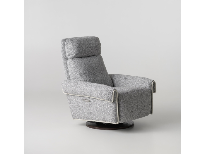 Fotoliu Modern Rotativ cu Recliner Ardea Personalizabil Stil Contemporan Cadru Lemn Masiv Tapiterie Stofa sau Piele [13]