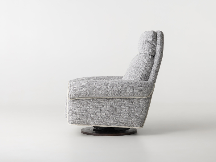 Fotoliu Modern Rotativ cu Recliner Ardea Personalizabil Stil Contemporan Cadru Lemn Masiv Tapiterie Stofa sau Piele [17]