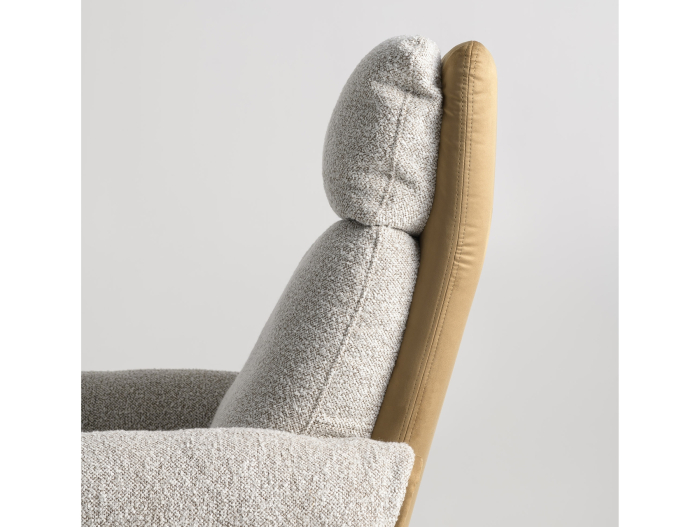 Fotoliu Modern Rotativ cu Recliner Ardea Personalizabil Stil Contemporan Cadru Lemn Masiv Tapiterie Stofa sau Piele [7]