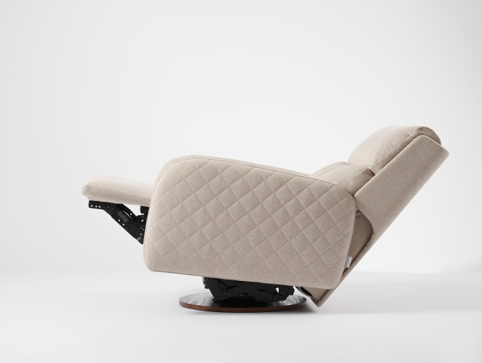 Fotoliu Modern Rotativ cu Recliner Corso Personalizabil Stil Contemporan Cadru Lemn Masiv Tapiterie Stofa sau Piele [22]