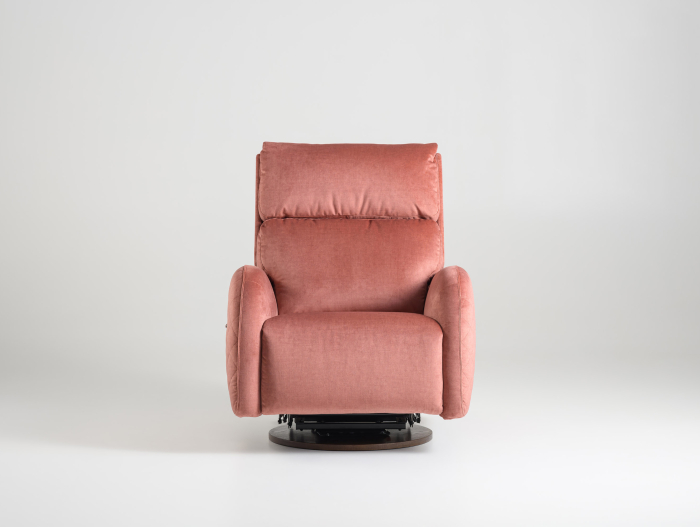 Fotoliu Modern Rotativ cu Recliner Corso Personalizabil Stil Contemporan Cadru Lemn Masiv Tapiterie Stofa sau Piele [6]