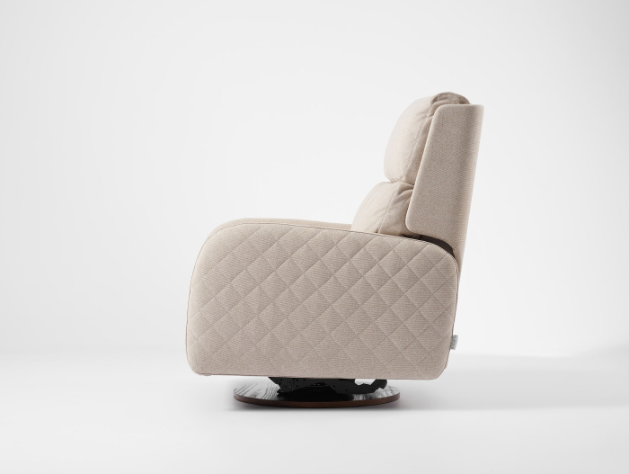 Fotoliu Modern Rotativ cu Recliner Corso Personalizabil Stil Contemporan Cadru Lemn Masiv Tapiterie Stofa sau Piele [20]