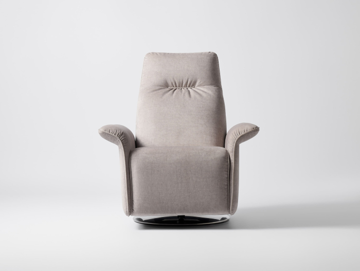 Fotoliu Modern Rotativ cu Recliner Voyage Personalizabil Stil Contemporan Cadru Lemn Masiv Tapiterie Stofa sau Piele [7]