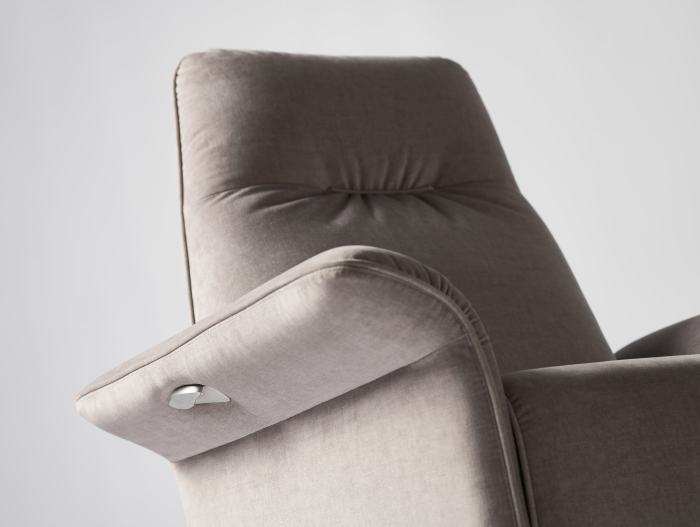 Fotoliu Modern Rotativ cu Recliner Voyage Personalizabil Stil Contemporan Cadru Lemn Masiv Tapiterie Stofa sau Piele [8]